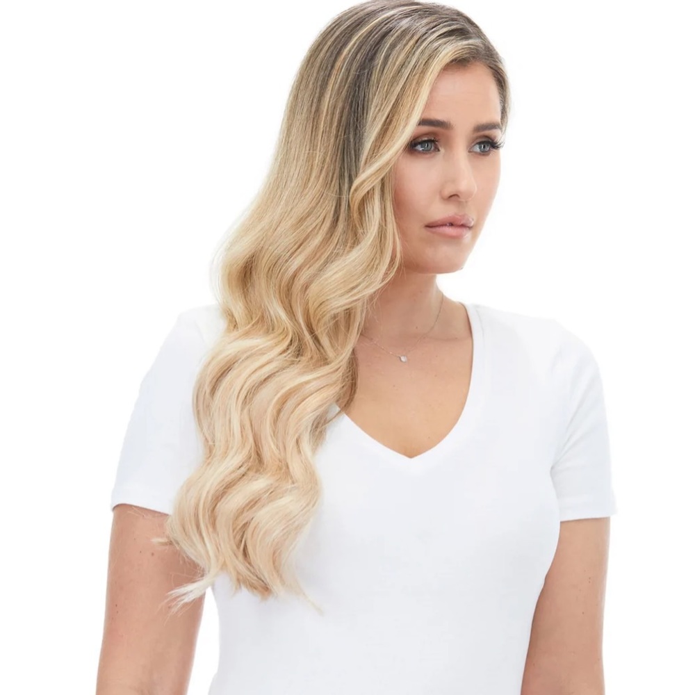 bellami hair extensions in butter blonde